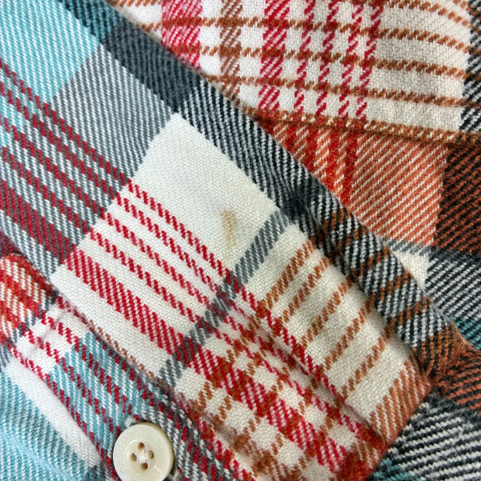Patagonia Organic Cotton Flannel Shirt Women Size 12 Plaid LS Gorpcore Button Up - Image 8
