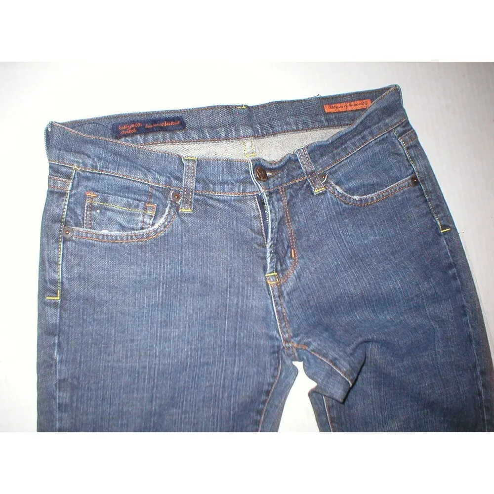 Womens Designer Citizens of Humanity Kelly Boot Cut Jeans 26 USA Made Distressed - Image 8