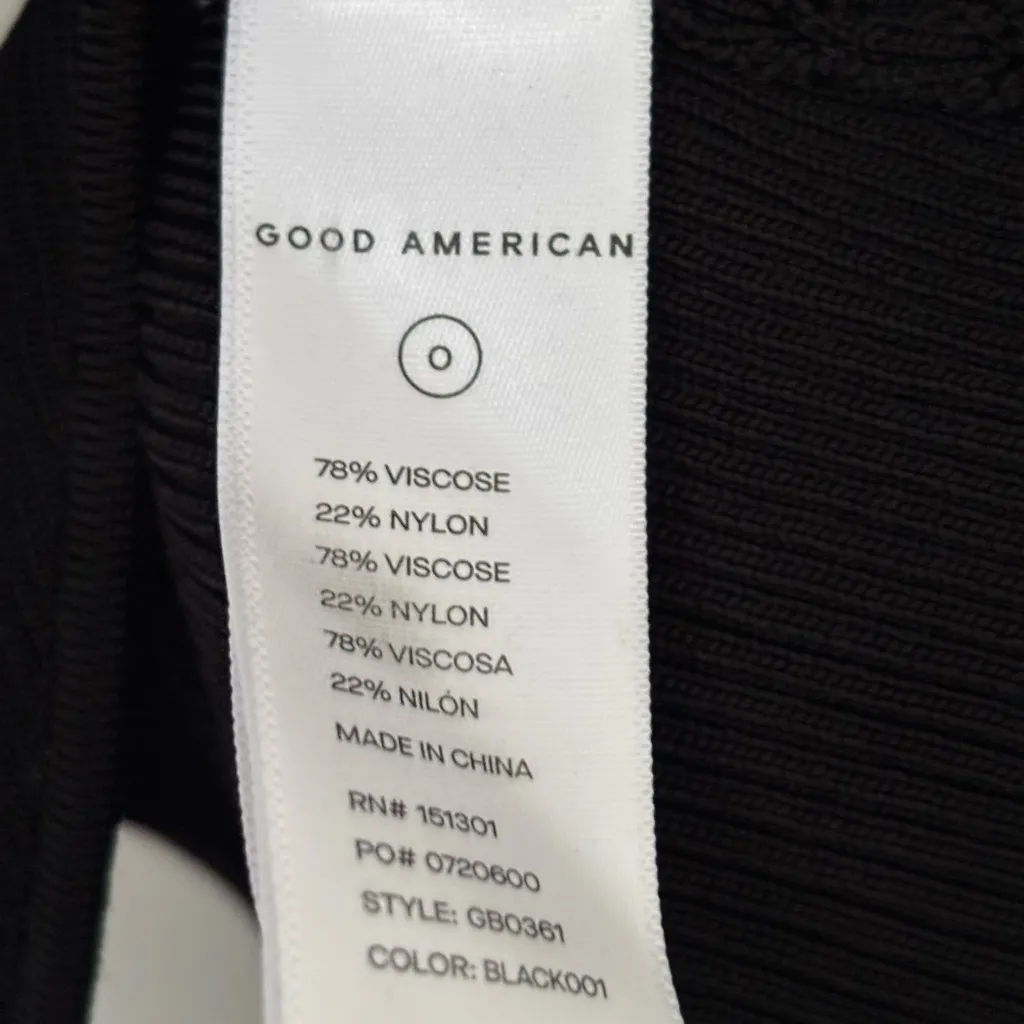 Good American ribbed bodysuit black size medium - Image 6