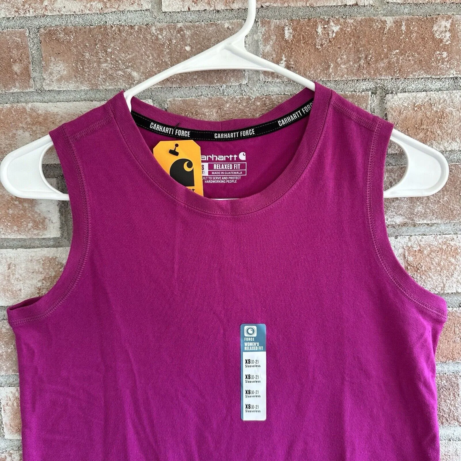 NWT Carhartt Force Relaxed Fit Tank Top XS Pink Magenta - Image 3
