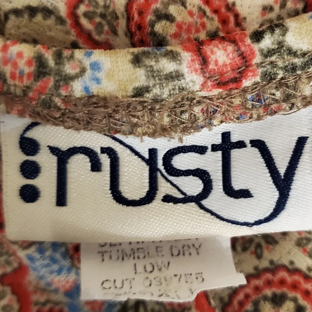 🔥SALE🔥Rusty Red Aztec Patterned Drawstring Waist Skirt - Image 2