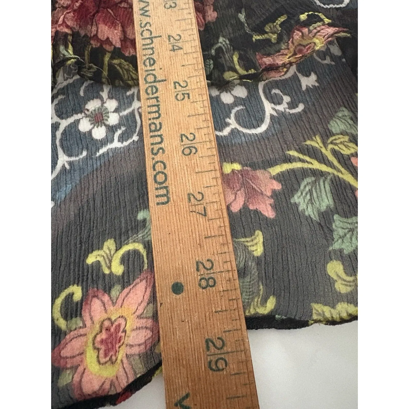 Citron Santa Monica XS Black Multi Floral High Low Sheer Fairy Bohemian Light - Image 8