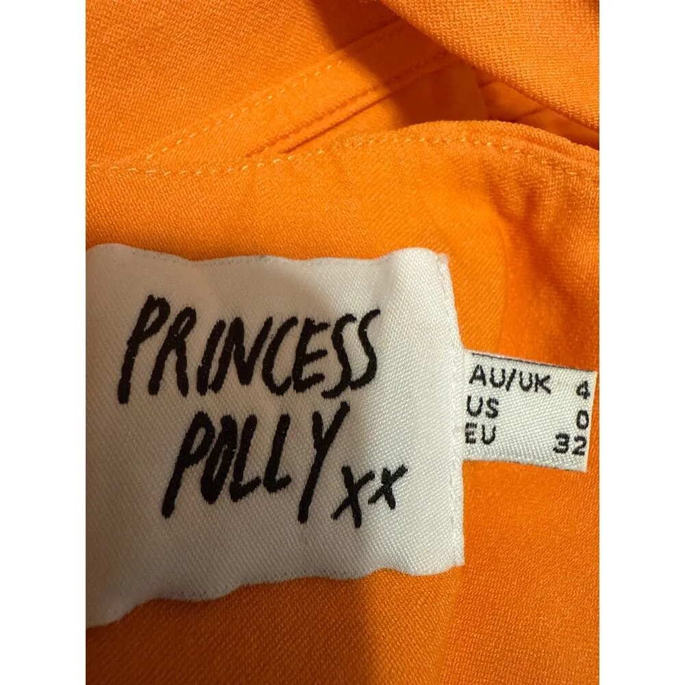 Princess Polly Orange Sleeveless Halter Corset Bustier Cami Crop Top Size 0 - Image 3