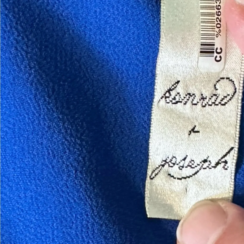 Anthropologie‎ Konrad + Joseph Cobalt Blue Maxi Dress Button Front Size 4 - Image 9