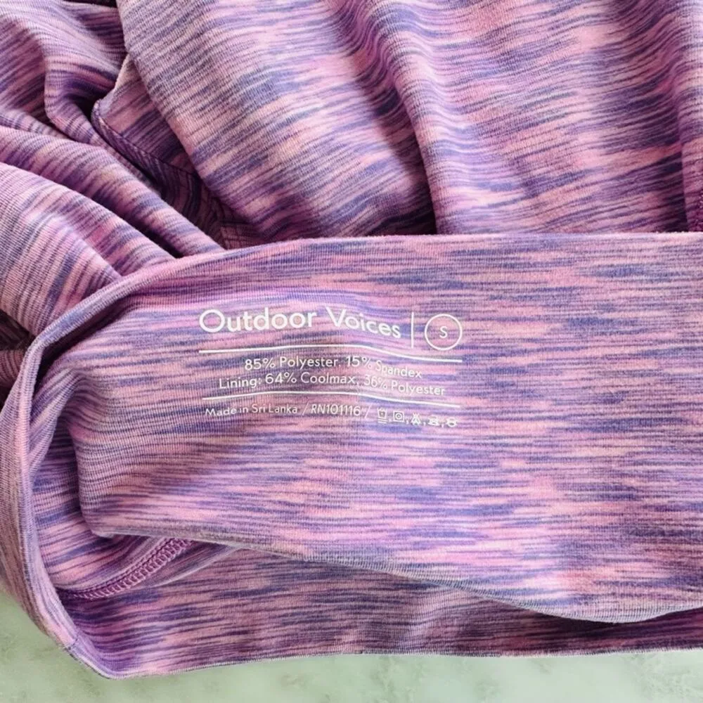 Outdoor Voices Bike Shorts Size Small Hyacinth Purple Space Dye High Rise 6" - Image 5