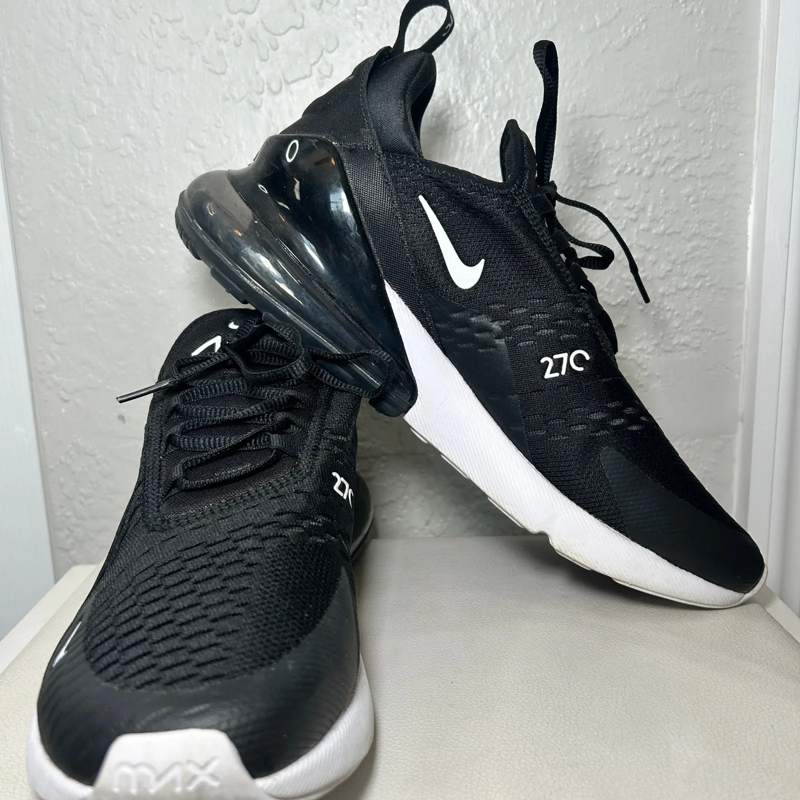 Nike‎ Air Max 270 Women's Size 11.5 Black White Running Sneakers AH6789-001 - Image 4