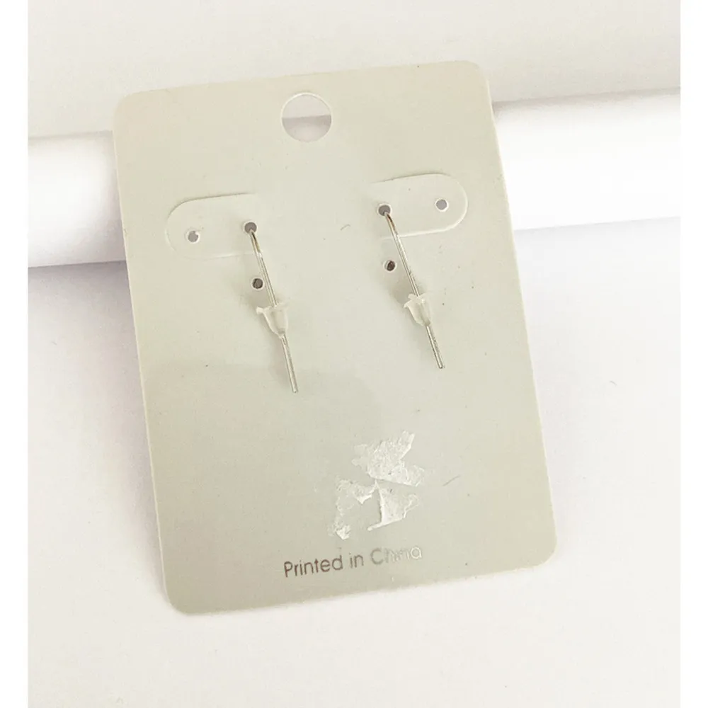 Triple Droplet Sapphire, Lt Sapphire & Iridescent Swarovski Crystal Bead Earring Silver - Image 2