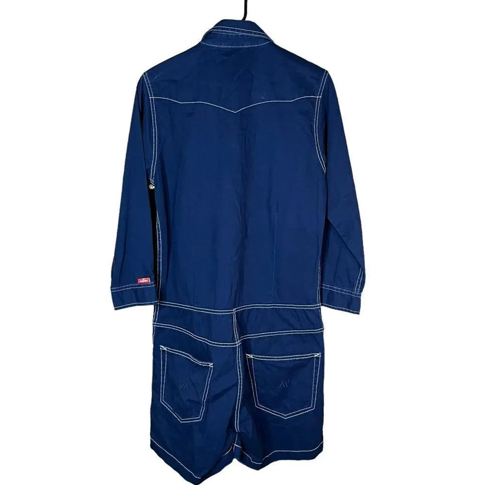 Denimist Dark Wash Button Down Cowboy Romper‎ Size Medium NWT Blue - Image 10