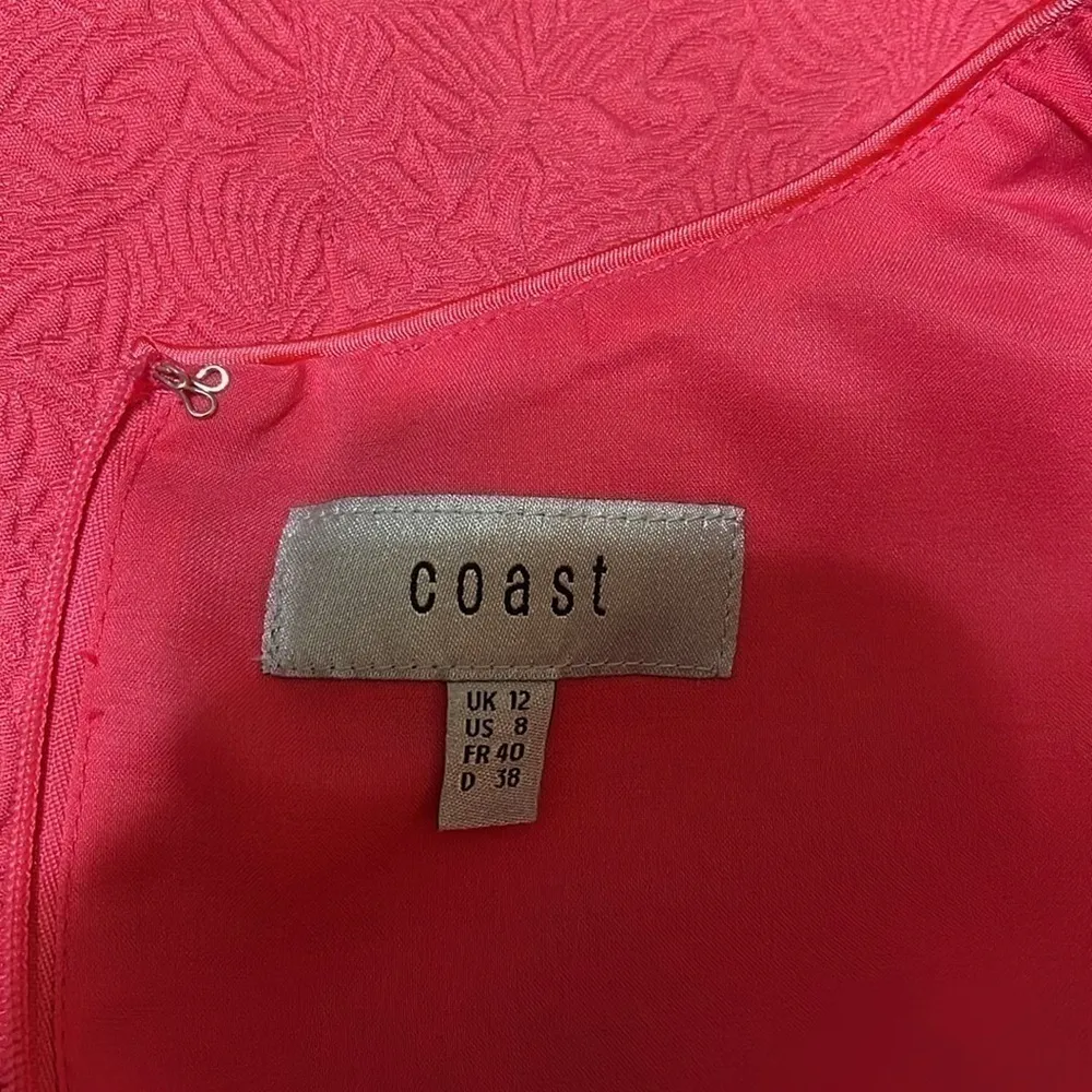 Coast Pink Fit & Flare Sleeveless Dress Women’s Size 8 (Fit 6) Lined, Textured - Image 9