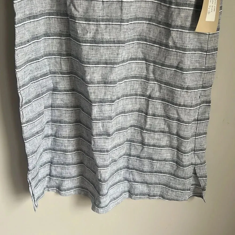 NEW Habitat - Linen Black Striped Dress - Image 5