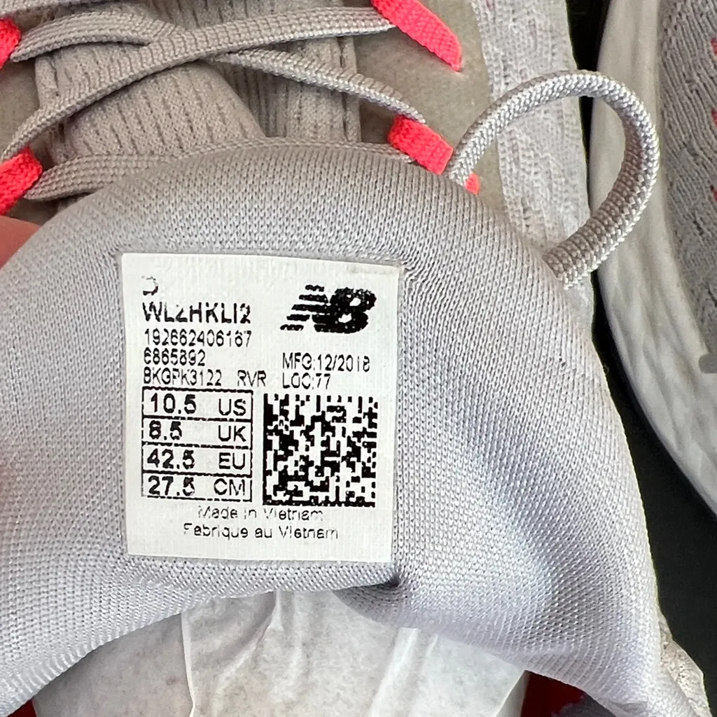 New Balance Fresh Foam LAZR Shoes in Gray and Coral - Image 12