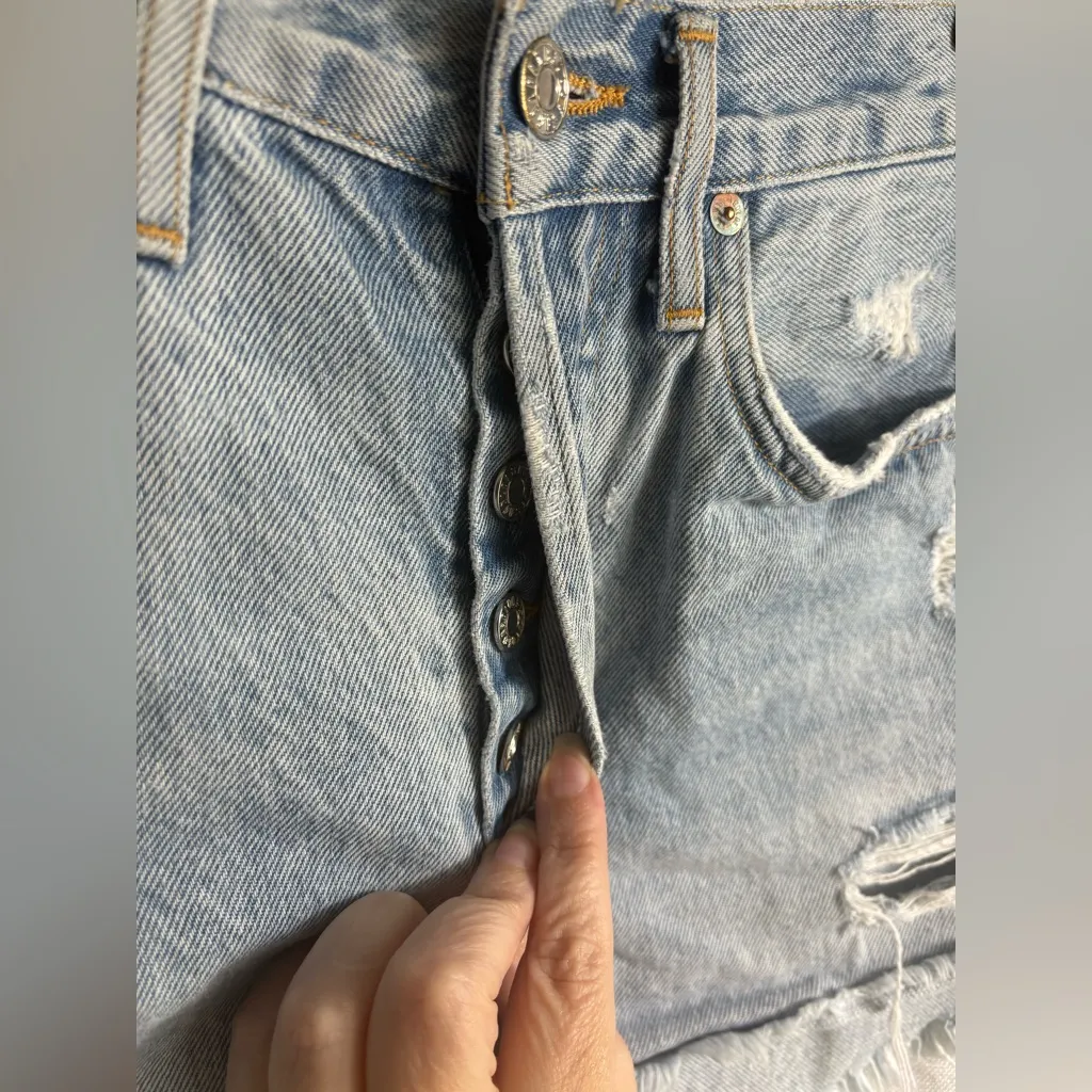 Agolde‎ Parker Blue Jean Cutoff Denim Button Fly Shorts Size 24 EUC! 0452 - Image 4