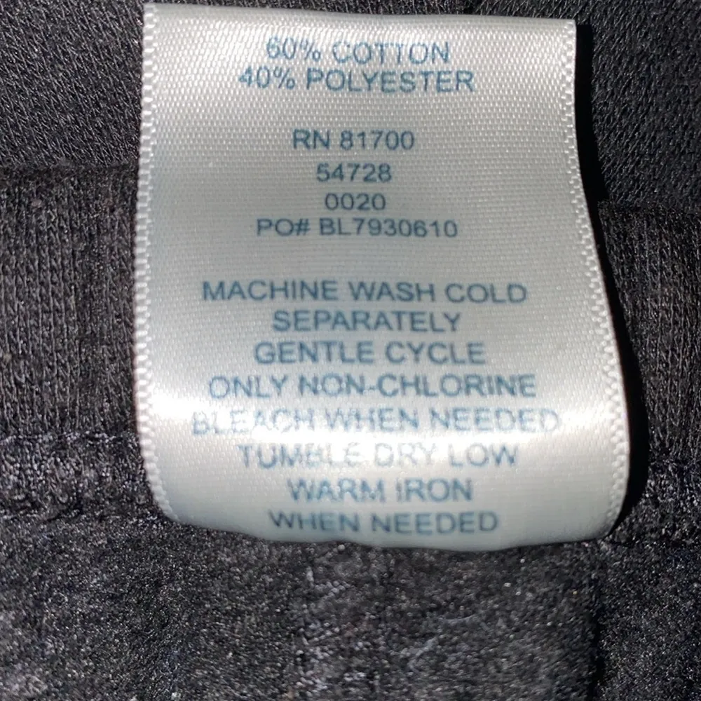 BLAIR pull on sweatpants black elastic waistband drawstring size L - Image 5