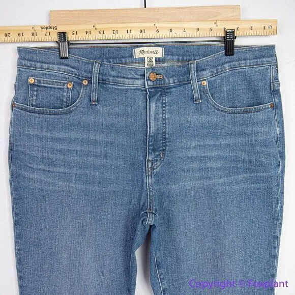 NEW Madewell‎ Kick Out Crop Jeans in Cherryville Wash: Raw-Hem Edition, 33 - Image 5