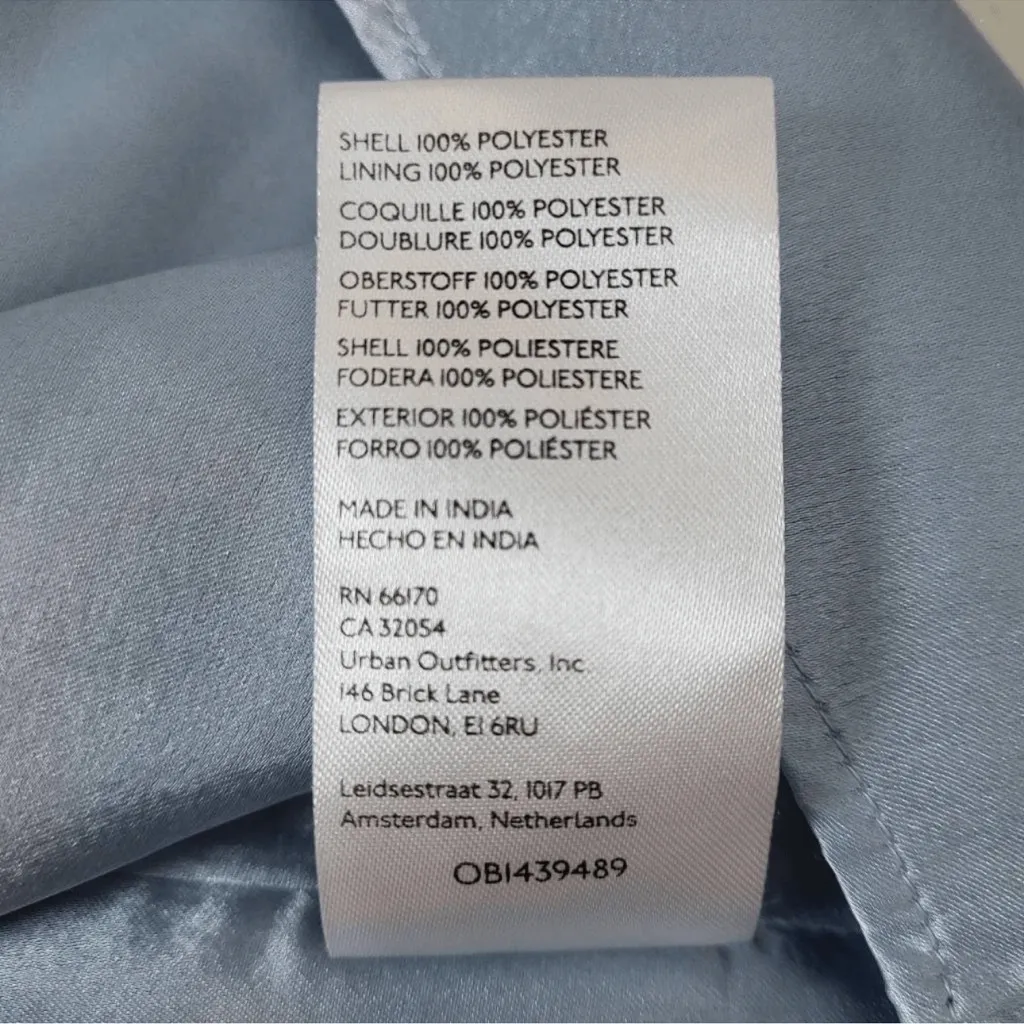 NWOT Urban Outfitters Monarch Butterfly Sequin Strappy Satin Mini Dress Size XS - Image 12