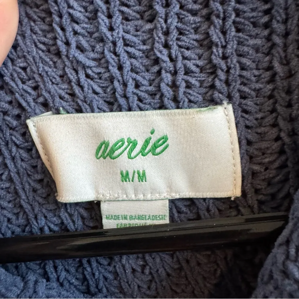 Aerie Navy Oversized Mock Neck Sweater - Image 5