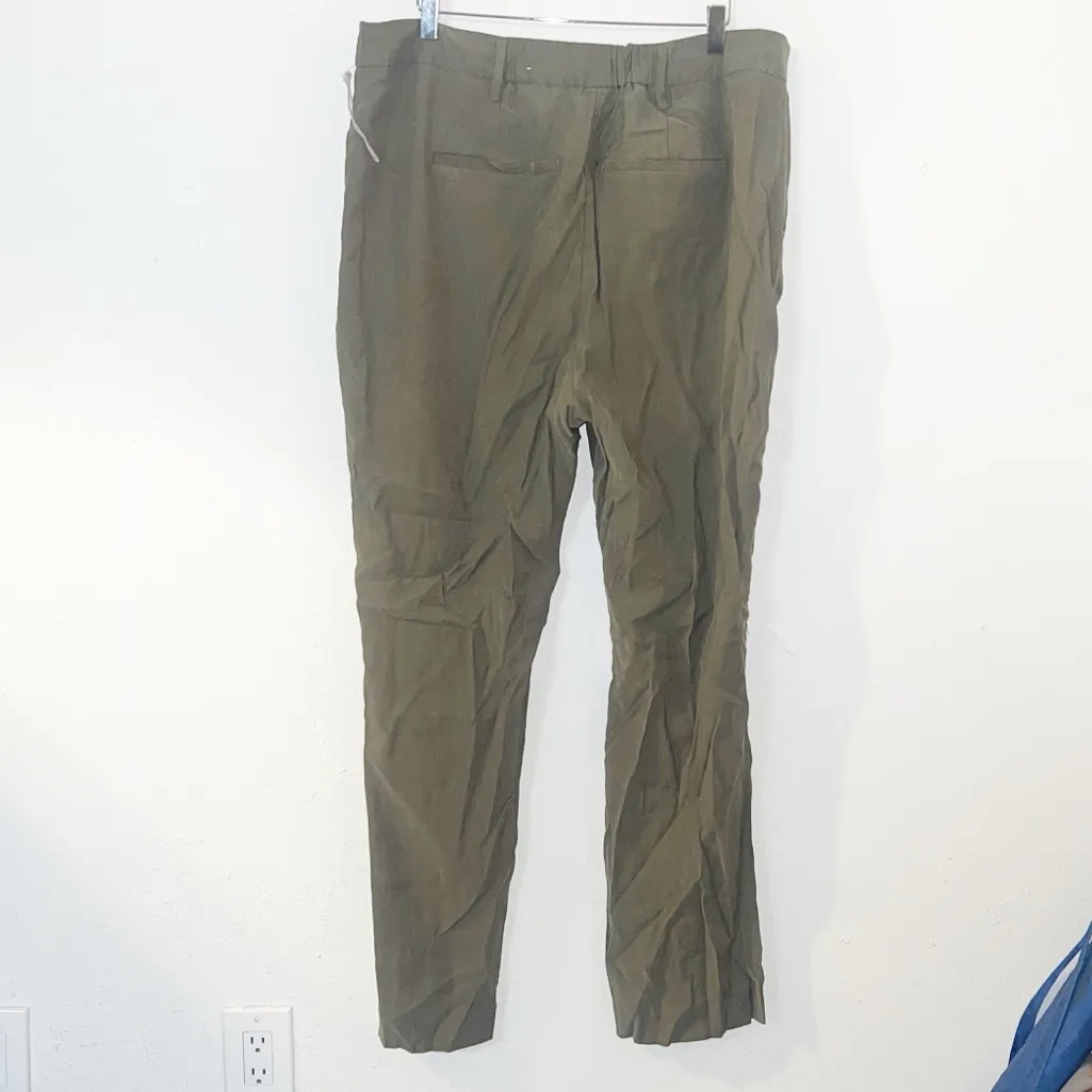 A new day olive green women’s hook zipper and button closure comfy dress pants - Image 6