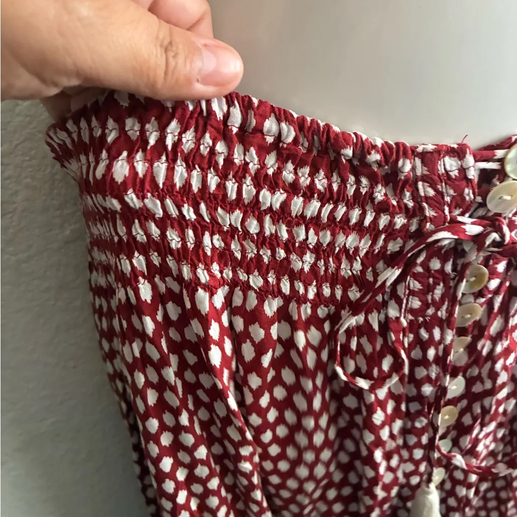 Tiare Hawaii Red and White Maxi Skirt OS - Image 6