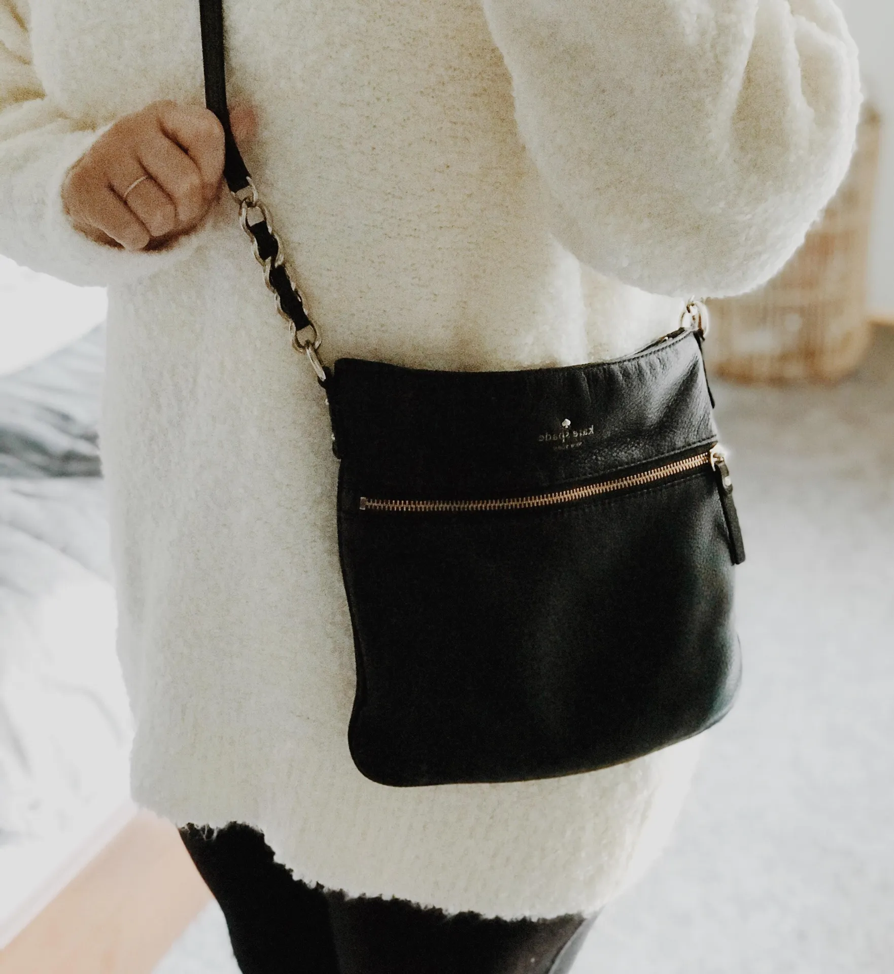 Kate Spade Black Leather Crossbody Bag - Image 2