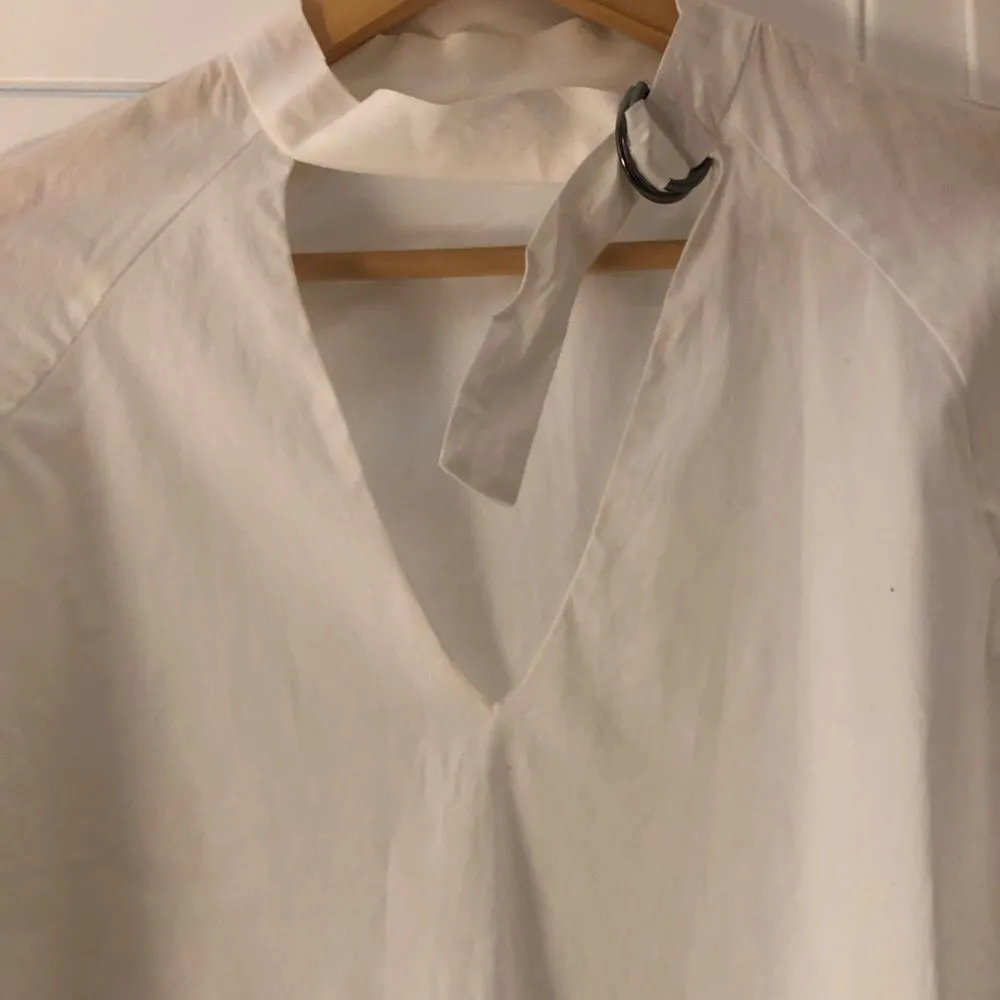 ZARA  Trafaluc‎ Collection White Cotton Blouse - Image 8