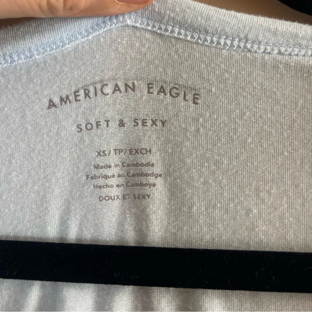 American Eagle Outfitters Blue Short Sleeve Relaxed T-Shirt - Image 2