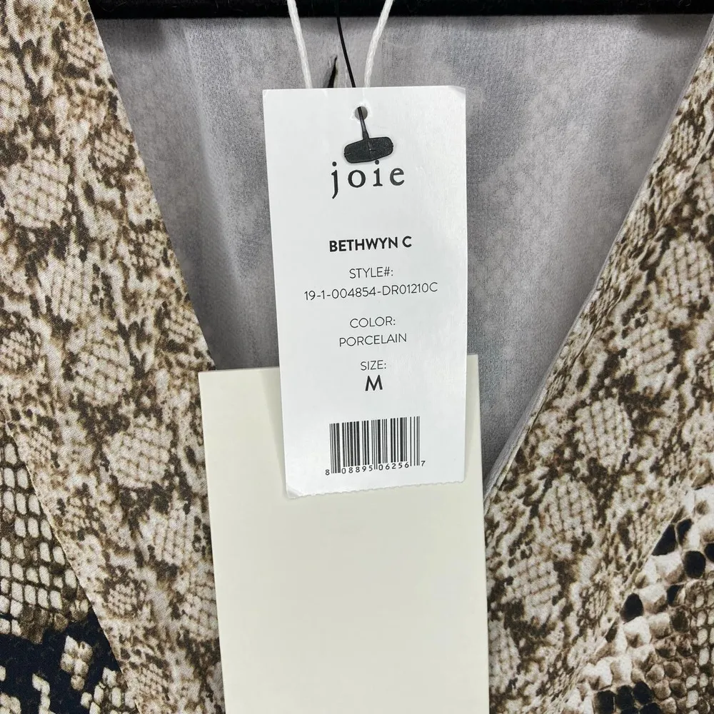 NWT Joie Bethwyn C Snakeskin Print Wrap Style Dress Size Medium - Image 5