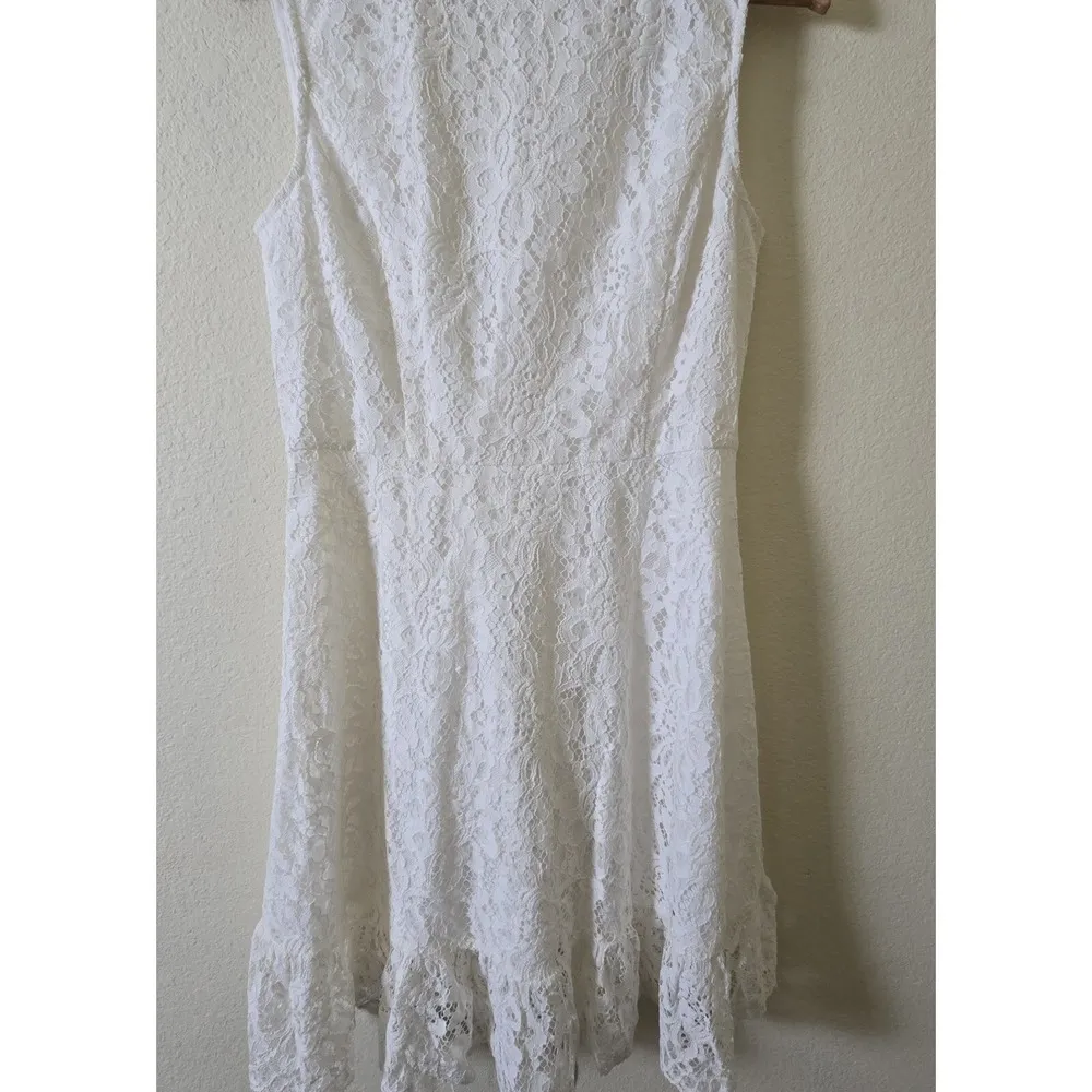 Draper James Lace A Line Sleeveless Dress in Willow White Size 6 Bridal Sorority - Image 2