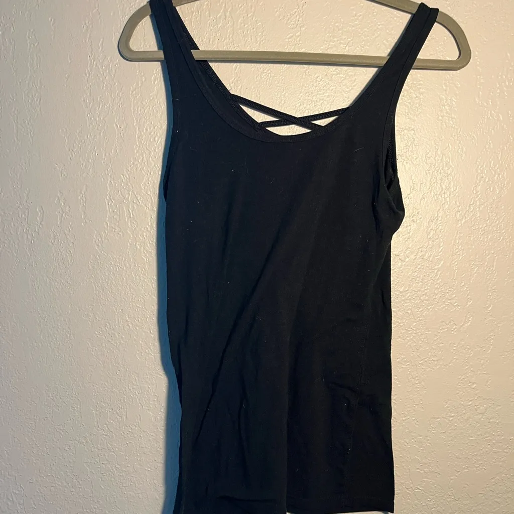 SO Black Backless Tank Top SZ L Lace Back Sleeveless Business Casual Shirt - Image 6