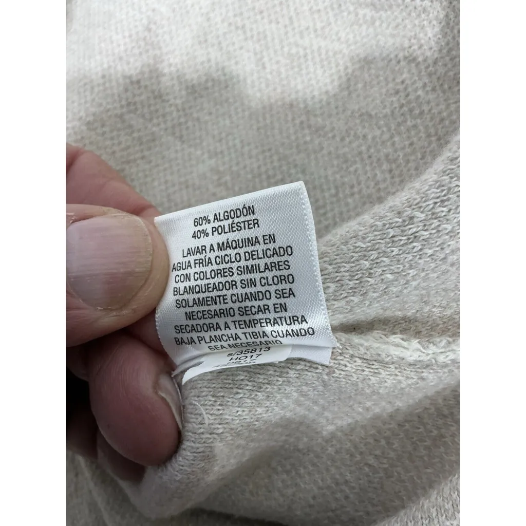 Womans Style & Co Large Beige Ivory Pullover Peek A Boo Shoulder Sweater - Image 5