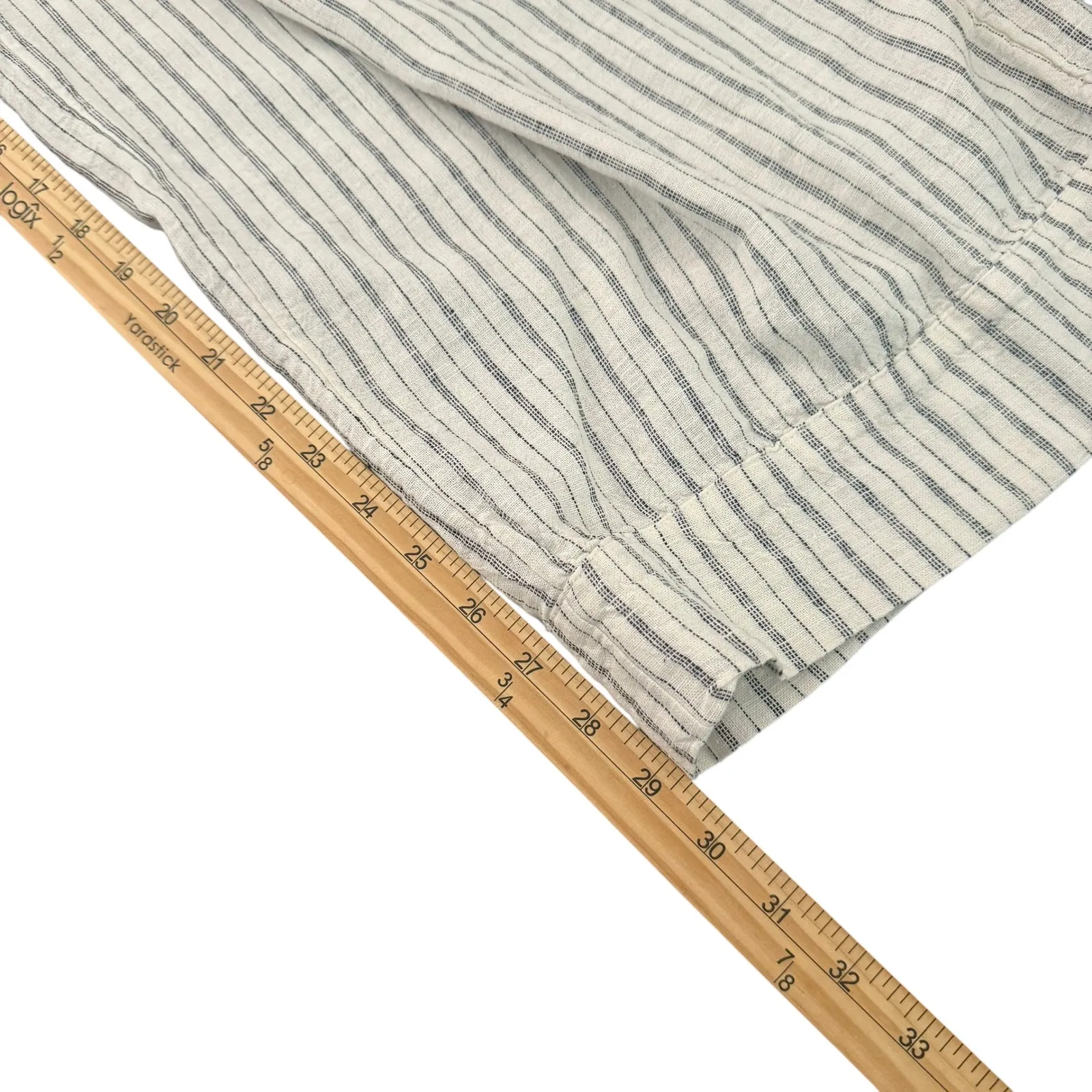 Time & Tru Plus Size Linen Blend Wide Leg Pants Size 22 Coastal Beach NEW White - Image 11