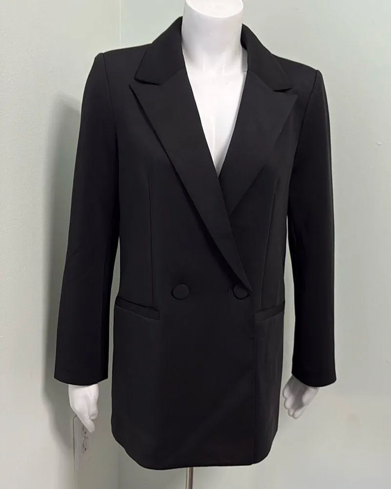 Good American Scuba 2.0 Black Blazer Size 1 Small - Image 4
