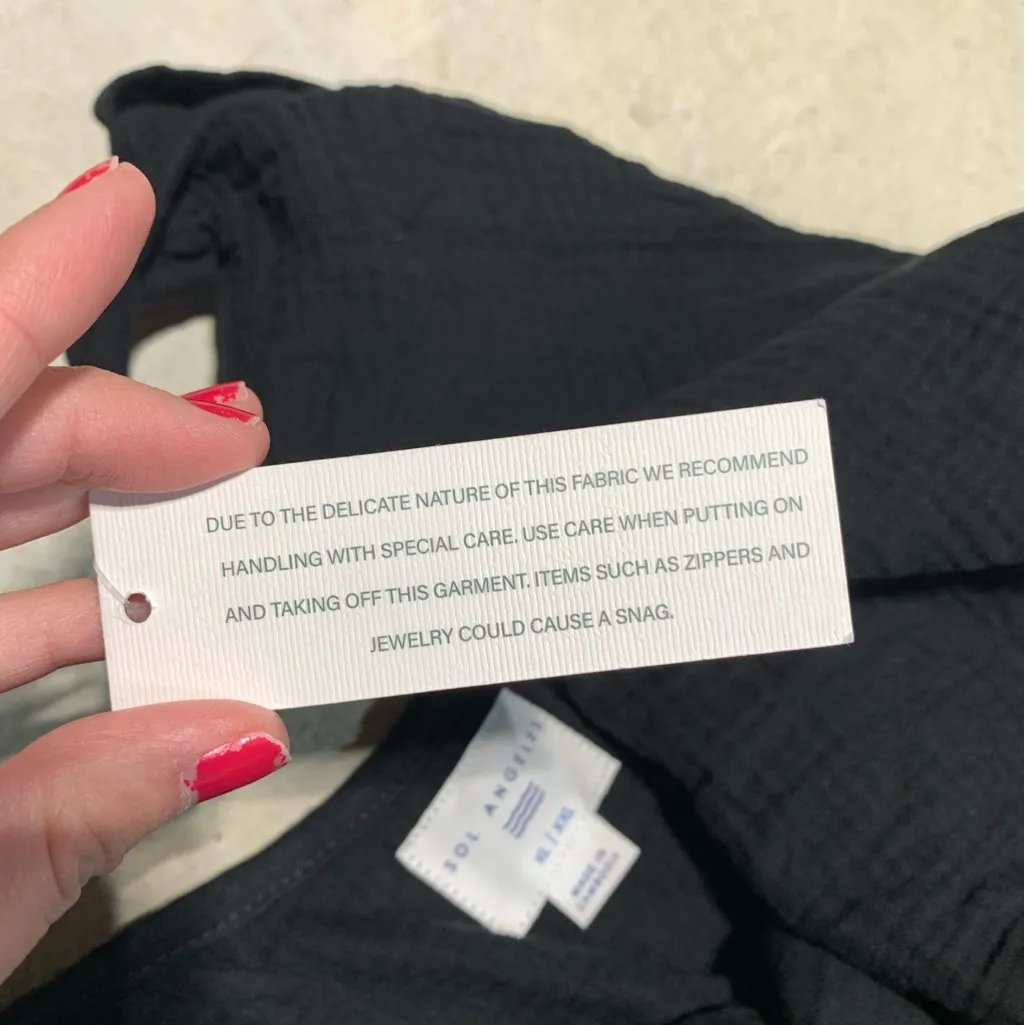 Sol Angeles Black gauzy cotton dress xl/XXL - Image 6