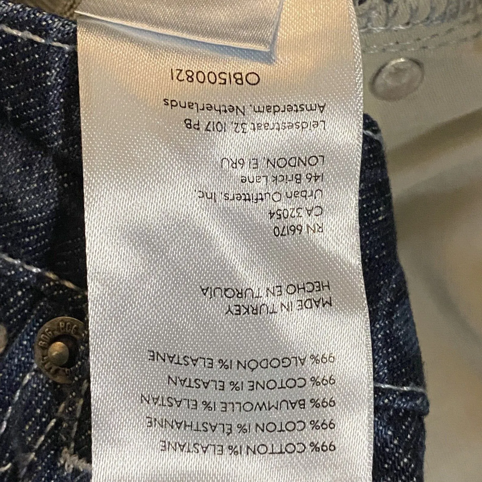 Urban Outfitters BDG Low Rise Flare Jeans Women’s Size 26 Dark‎ Wash Print - Image 6