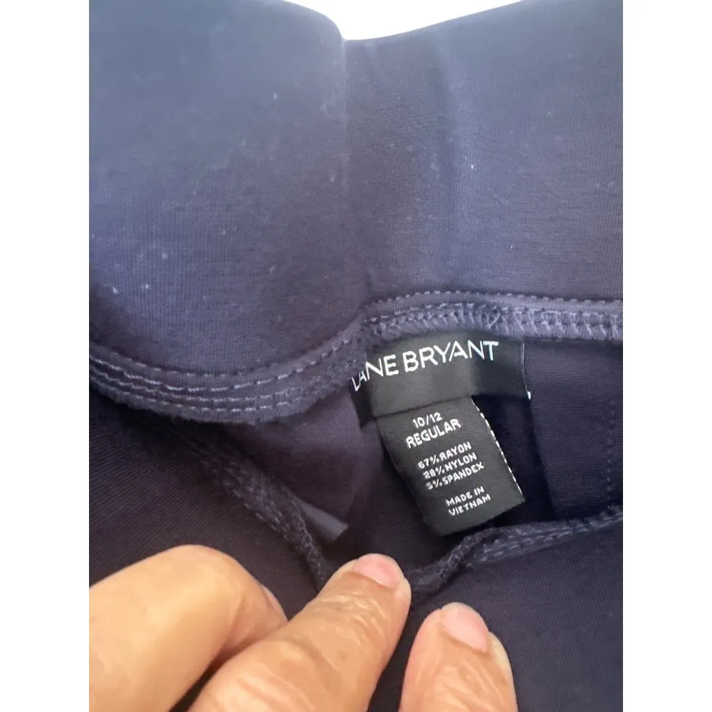 Lane Bryant Size 10/12 Womens Navy Business Casual Ponte Straight Leg Pants - Image 5