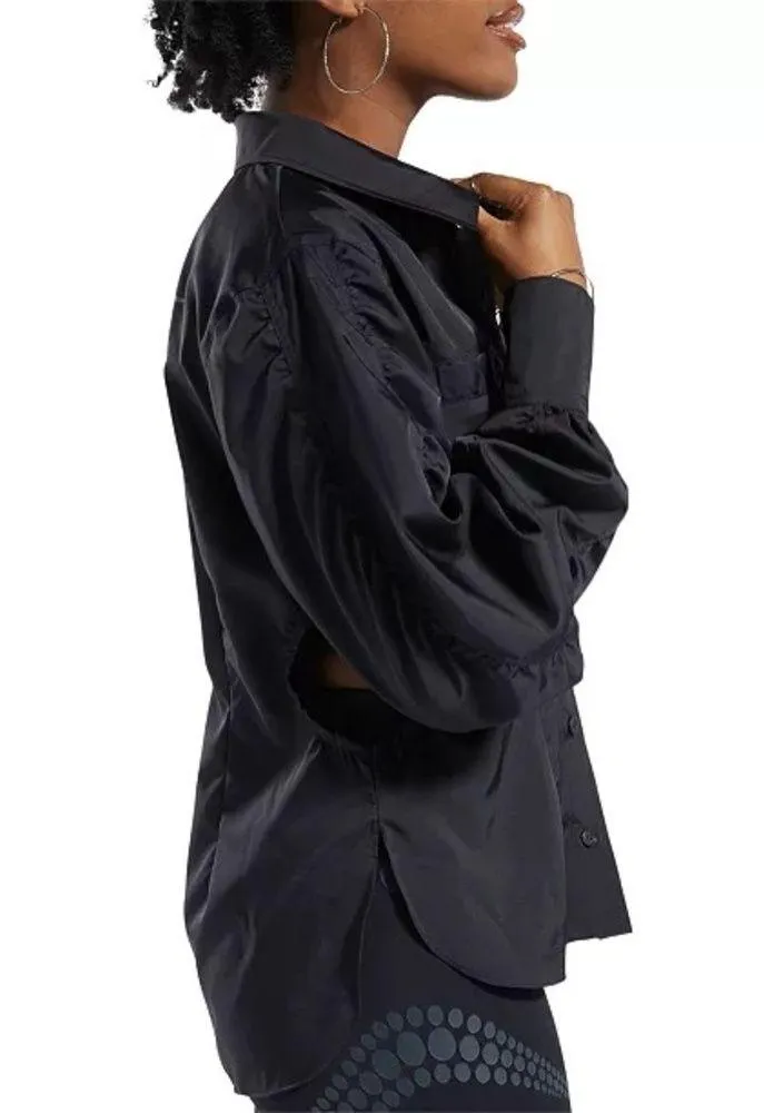 Reebok x Cardi B. Ruched-Sleeve Active Shirt in Black, Plus Size 2X New w/Tag - Image 12