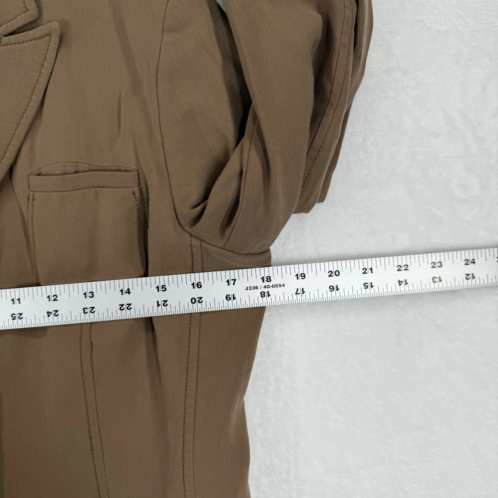 Talbots Collection Petites Brown Blazer Jacket Women's Sz 10 Made in Italy READ - Image 4