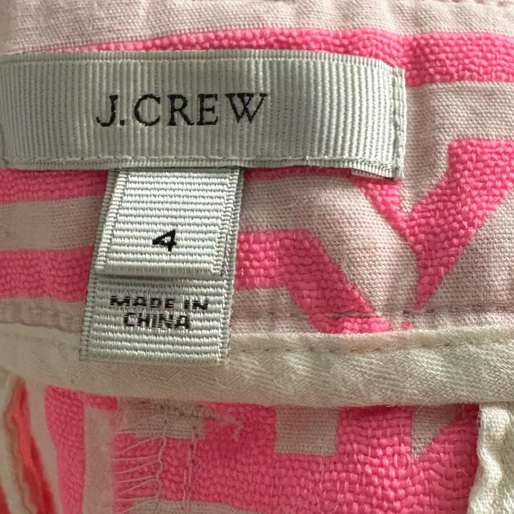 J. Crew‎ Pink Embroidered Shorts Size 4 - Image 8