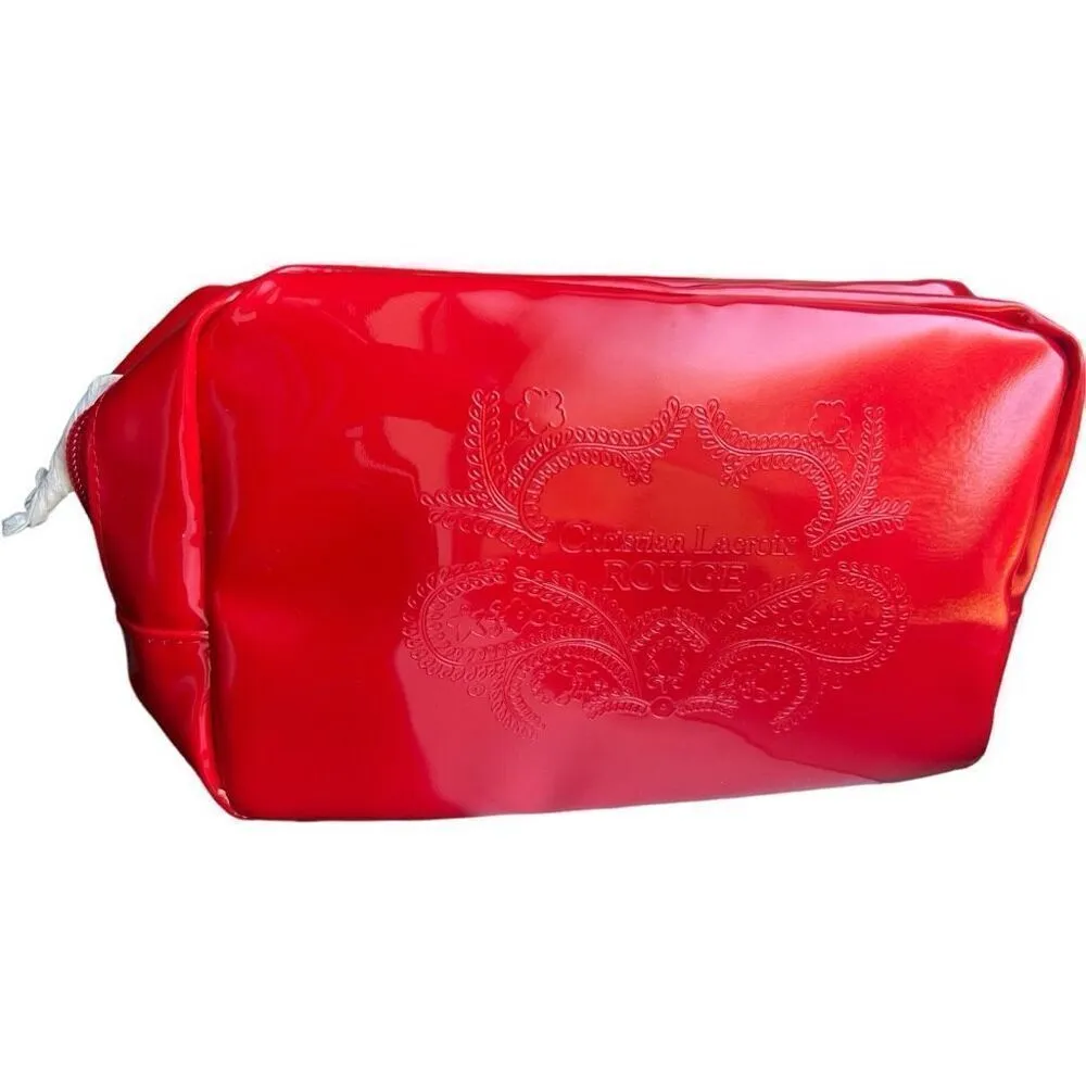 New Womens Christian LaCroix Rouge Avon Bold Red Makeup Tote Toiletries Bag - Image 3