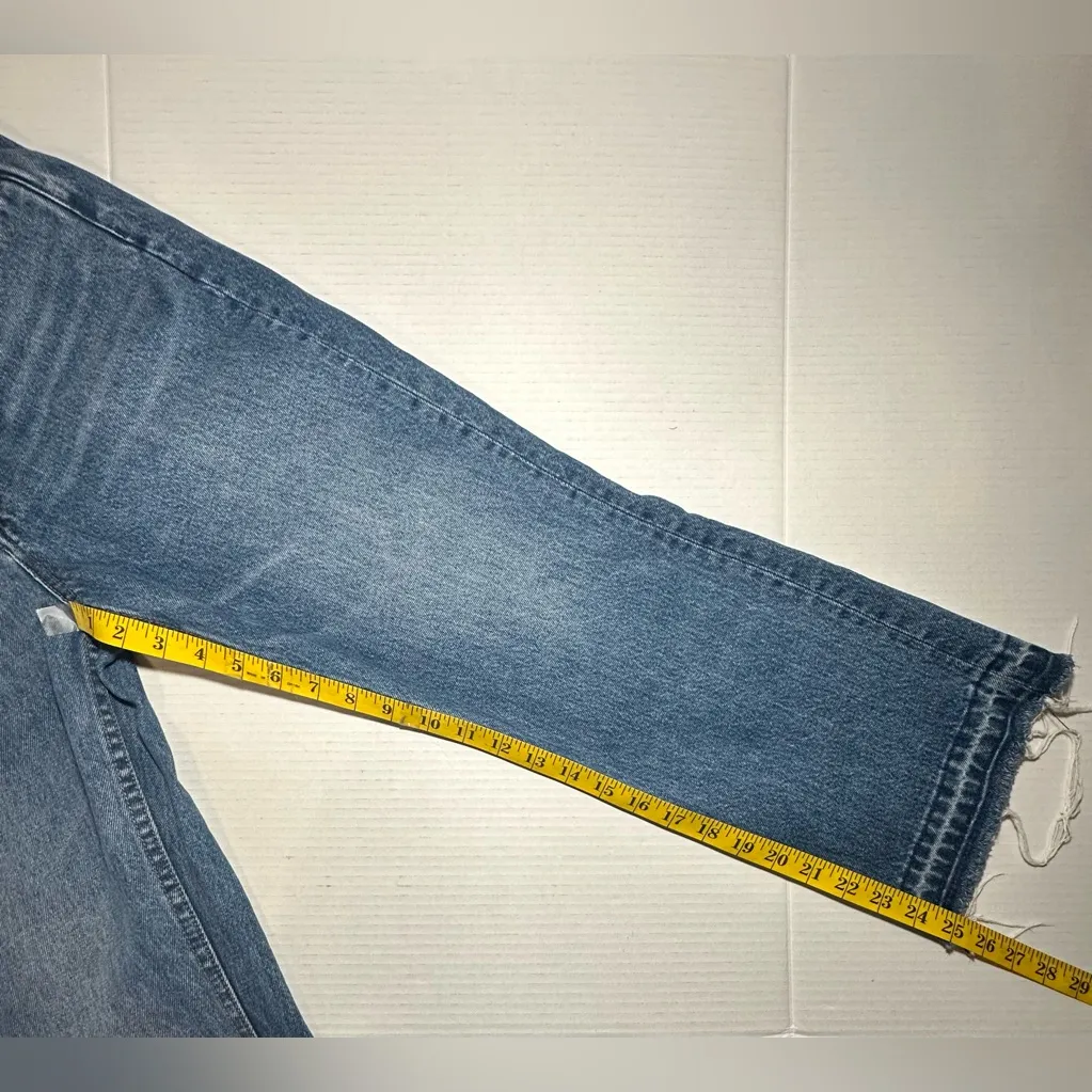 Anthropologie Free People Wide Leg Jeans 28 Women 100%‎ Cotton High Rise Frayed - Image 4