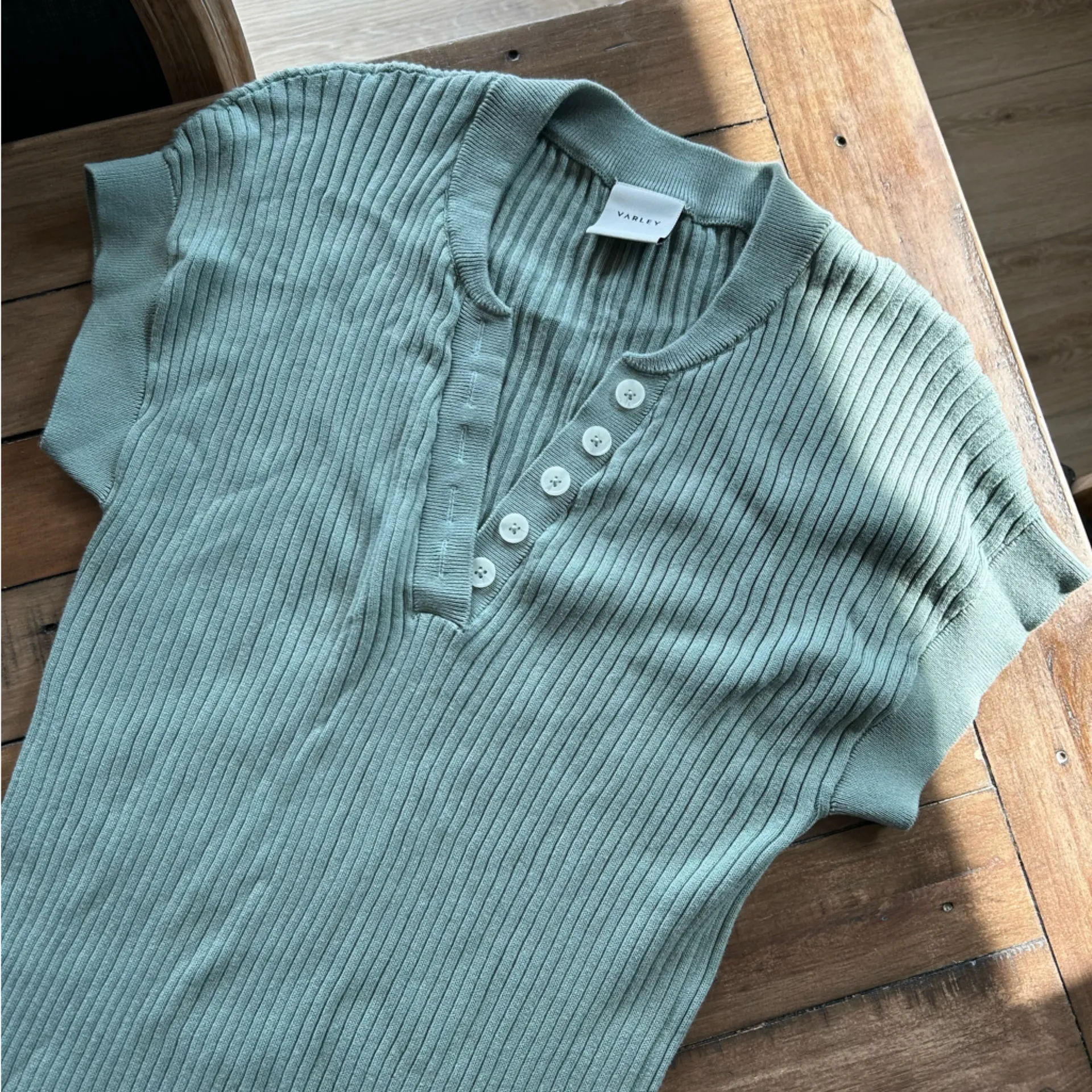 Varley Aria Rib Knit Midi Dress - Image 6