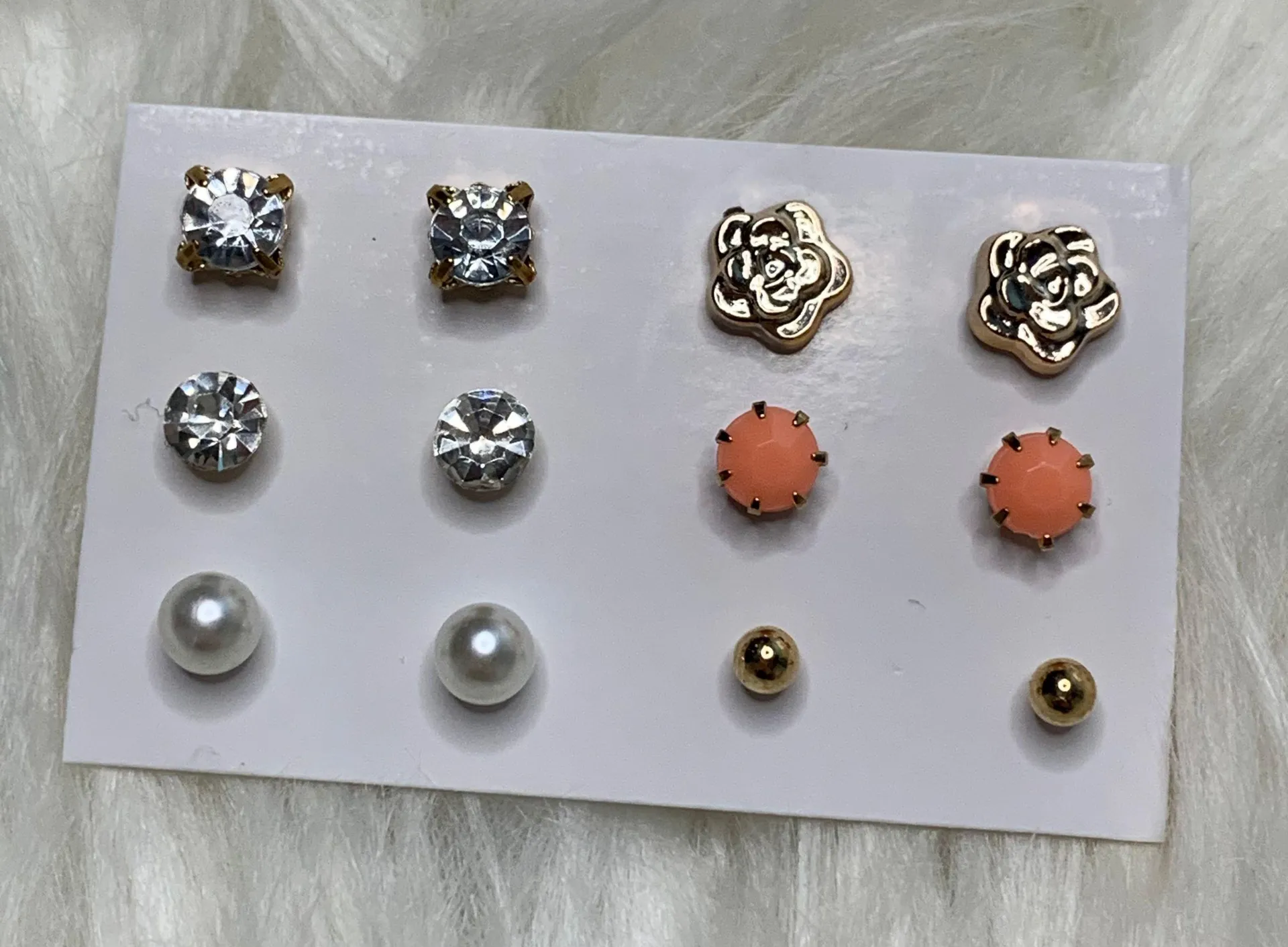 NWOT 6 Gold Stud Earrings Multiple - Image 2