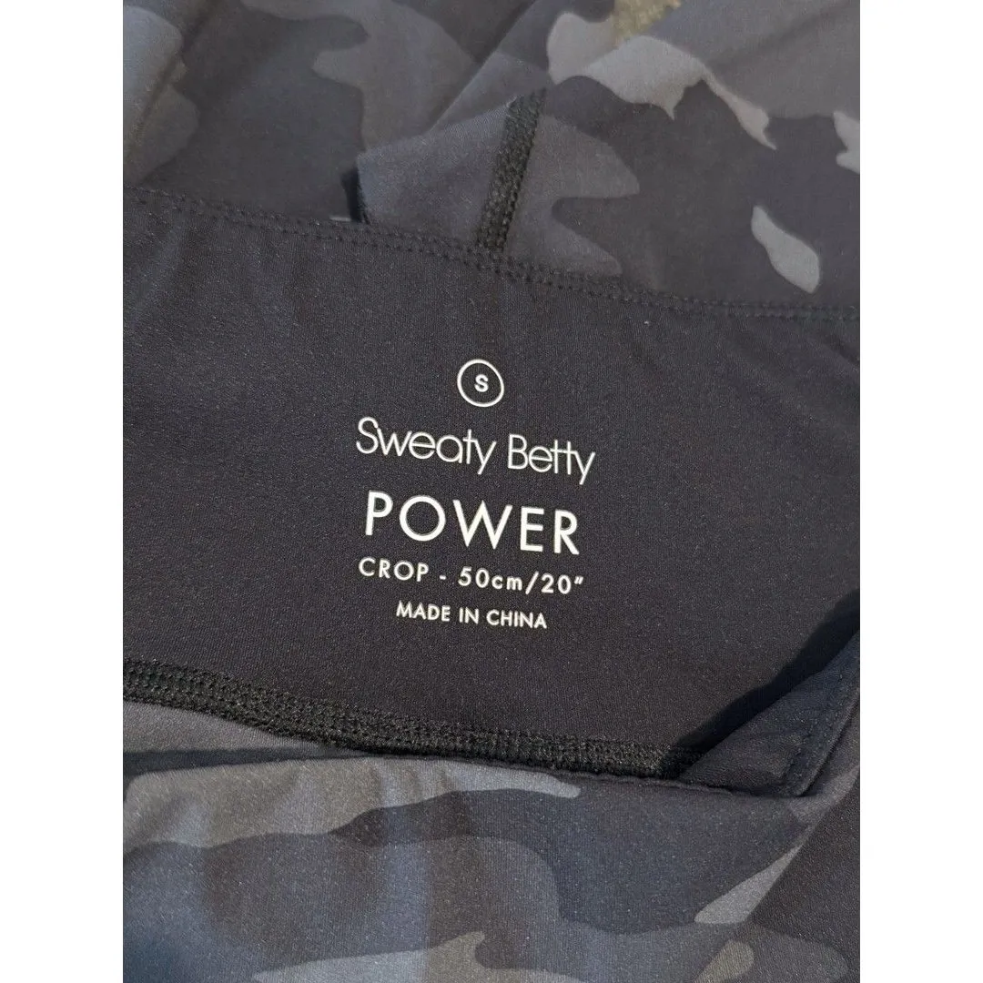 Sweaty Betty Women Leggings Black Power Crop Camo Pull On Stretch Gym Yoga Small - Image 4