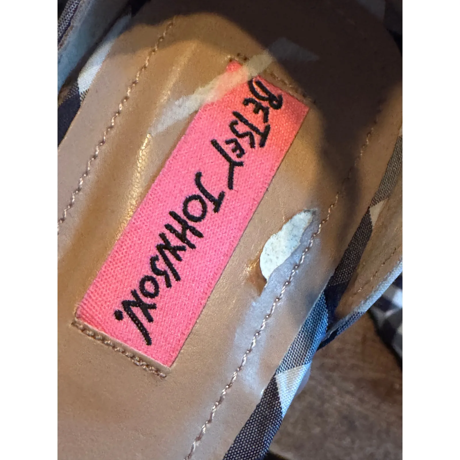 Betsy Johnson Gingham Bow Block Heel Ankle Strap Sandals Women's Size 8.5 - Image 8