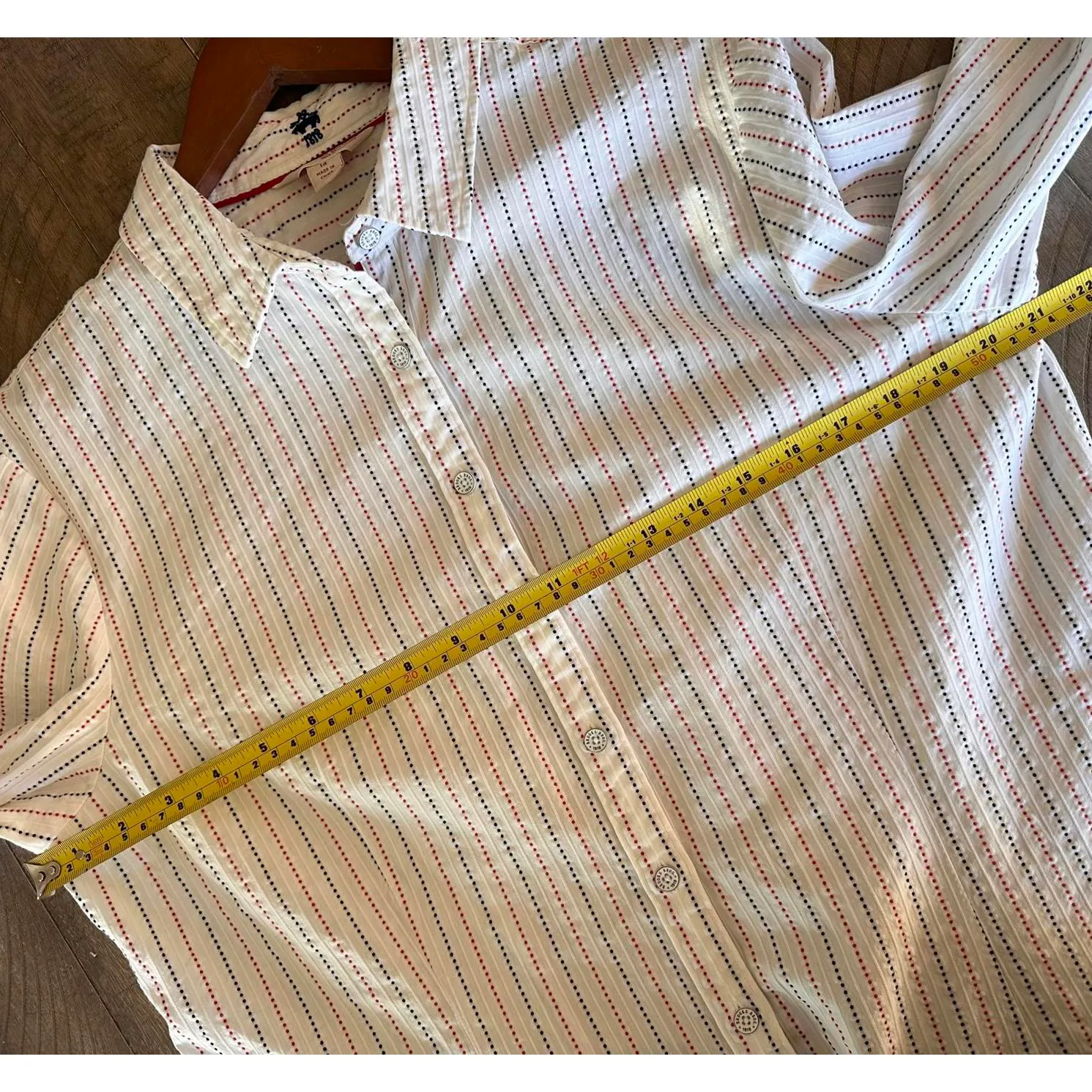 Brooks Brothers Red Fleece Women’s Button Up Blouse White / Red Striped size 14 - Image 9