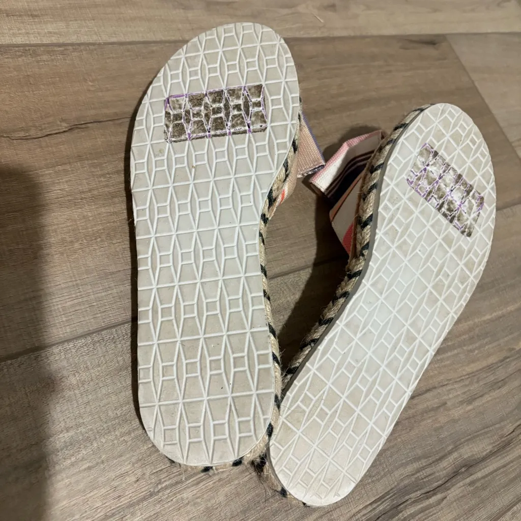 Kate Spade Idalah Sandal Slip On Slide Espadrille Striped Bow pink purple size 7 - Image 5