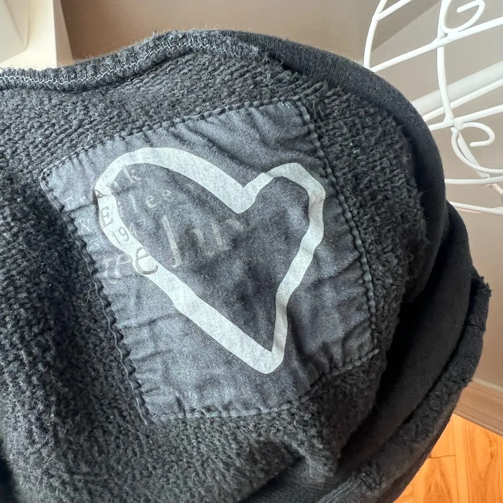 Frank & Eileen Tee Lab Short Sleeve Black Hoodie 100% Cotton Minimalist Sz S - Image 5