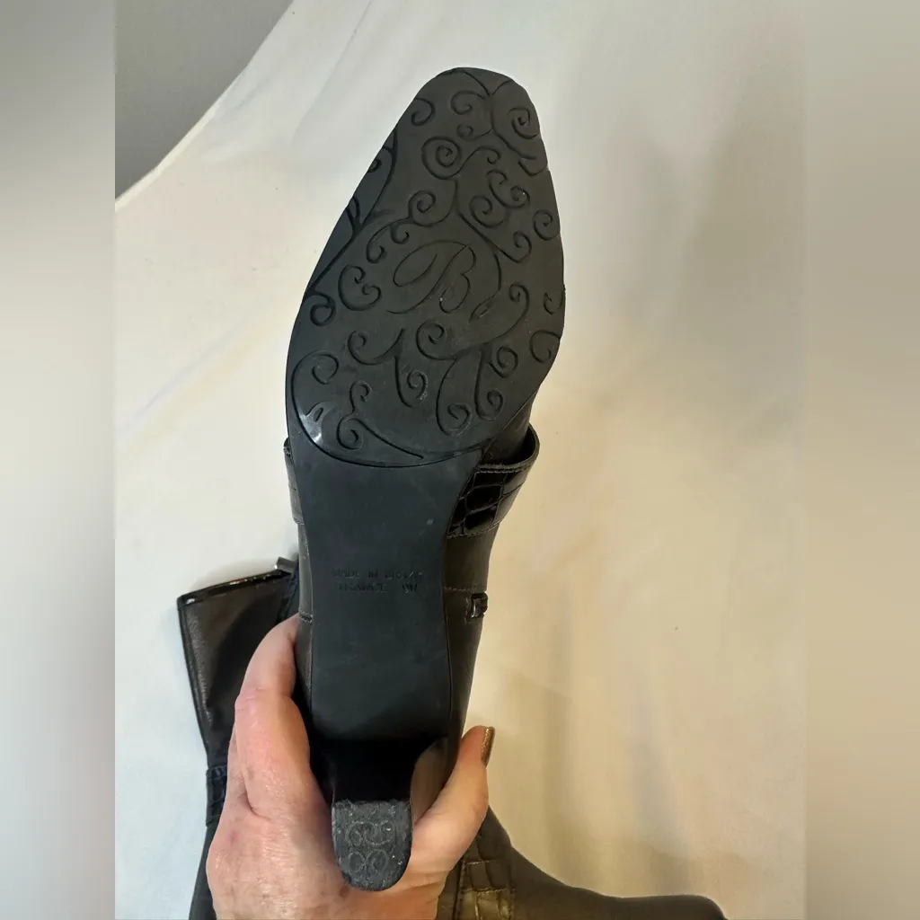 Brighton Women’s Shoes Dark Brown Leather Gentry Mid-calf Boots Size 9M - Image 7