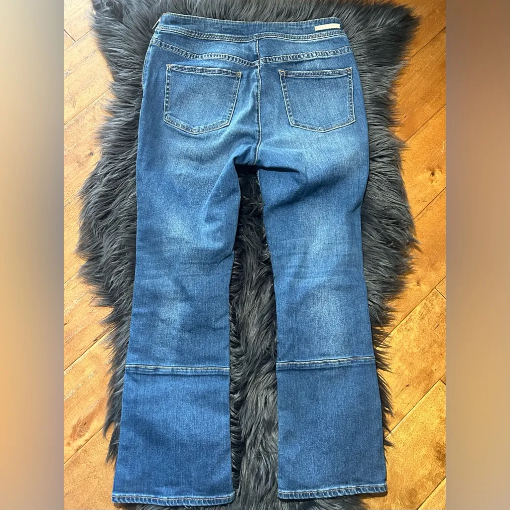 Pilcro Utility High-Rise Cropped Bootcut Pants Women's Blue Flared Jeans Size 27 - Image 7
