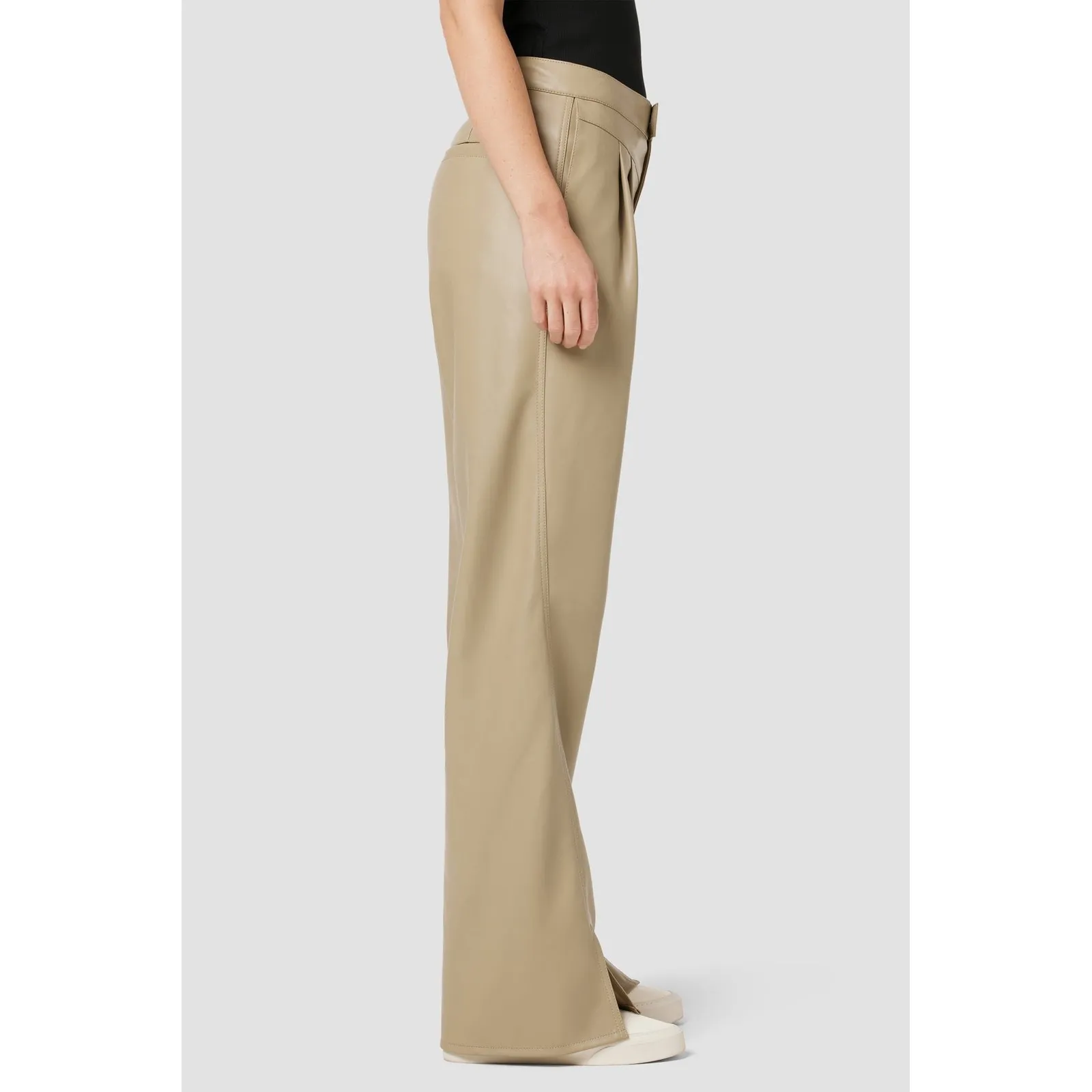 New! HUDSON High-Rise Rosie Faux Leather Trouser in CHINCHILLA Sz 28 $265‎ - Image 4