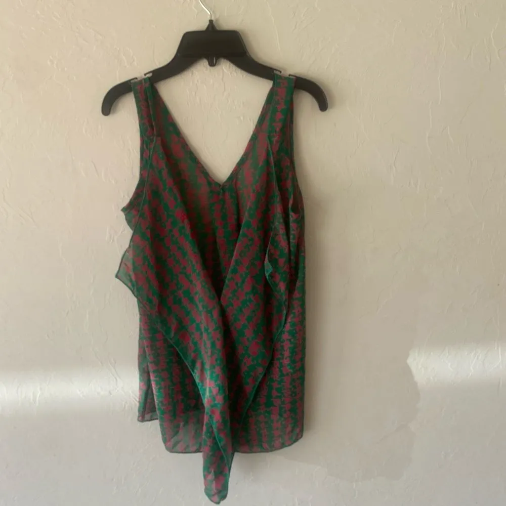 Double Zero green fushia pink Asia lettering tank top shirt with low back - Image 7